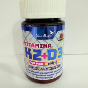 VITAMINA K2 + D3 100 MCG + 800 UI 60 CAPSULAS (LABORATORIO GREEN MEDICAL)